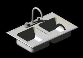 3d kitchen sink in autocad download