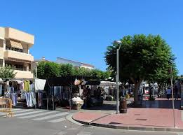 Pinienwälder zeichnen die landschaft ebenso wie felseninseln oder die kanäle der salinen. Wochenmarkt Von Colonia De Sant Jordi