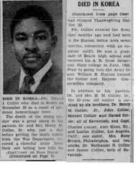 Pfc Toland J. Collier (1930-1952)