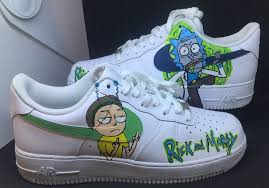 Rick And Morty Custom Nike Air Force 1 The Custom Movement In 2020 Rick And Morty Shoes Nike Shoes Air Force Custom Nike Shoes