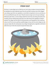 We just celebrated thanksgiving a couple of kids will love putting this stone soup story back together, a great reading comprehension literacy snack idea soup + free printable literacy snack idea soup stone soup #literacysnack #stonesoup. Stone Soup Worksheet Education Com