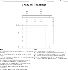 Chemistry Crossword Puzzle Wordmint