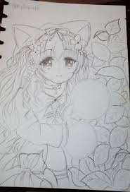 All png & cliparts images on nicepng are best quality. Anime Drawing 3 ã‚ã«ã‚ Neko ã‚¢ã‚¸ã‚µã‚¤ Hydrangea Re Draw Steemit