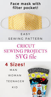 Face Mask Sewing Pattern Pdf Mask With Filter Pocket For Kids Men Women Washable Reusable Mask Dust Mouth Mask Beginner Project Diy Easy In 2020 Face Mask Tutorial Diy Face Mask