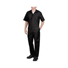 mens dickies short sleeve coverall short size xl 36 black