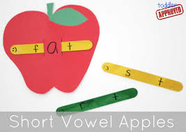 Words are built from vowels (a, e, i, o, u) and consonants (the rest of the alphabet). Alphabet And Vowel Apples Back To School Basics Toddler Approved