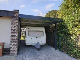 Carport Auf Lucke Fur Wohnwagen Carport Sonderhohe Anthrazit Siebau Madeingermany Unterstand Grossercarport Carport Eingangsuberdachung Mulltonnenbox