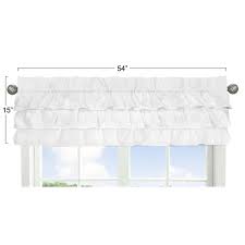 Maybe you would like to learn more about one of these? Sweet Jojo Designs Solid Color White Shabby Chic Ruffle Harper Collection Window Curtain Valance 54in X 15in Overstock 20677031