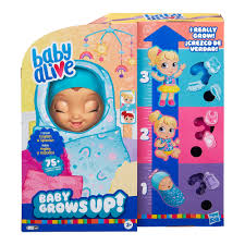 Baby Alive Baby Grows Up Growing And Talking Baby Doll 1 Surprise Doll 8 Accessories Walmart Com