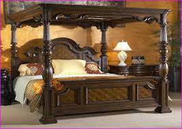 This bed brings a sleek contemporary design to the classic canopy bed silhouette. Best King Size Canopy Bedroom Sets King Bedroom Sets Canopy Bedroom Sets Bedroom Sets Furniture King