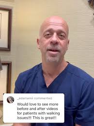 Helping people walk again is the best part of the job. Here’s a before &  after dropfoot case where our post-op patient is back