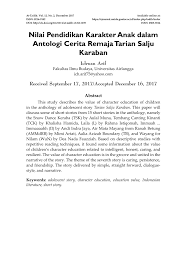 Di jalan menuju sekolah, koko berencana akan minta bantuan temannya, arif, untuk mengantarkan coki ke dokter hewan. Pdf Nilai Pendidikan Karakter Anak Dalam Antologi Cerita Remaja Tarian Salju Karaban