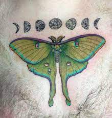 Luna moth tattoo, Lunar moth tattoo, Moth tattoo