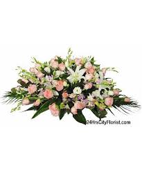 Flowers that go on top of casket. Casket Top B Casket Spray Fresh Floral Arrangement Of Pink Roses With White Lilies Approx Size 1 0m Wide 0 3 S 350 00