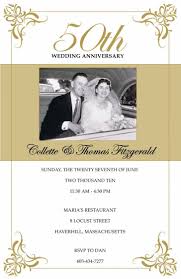 Golden 50th Wedding Anniversary Invitation Card Template Moreover White Background With Gold Ornament Inspired In The Corners Frame Wedding Card Modern Weddi