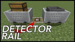 The required materials are 1 redstone, 1 stone pressure plate and 6 iron ingots. How To Use Detector Rail In Minecraft Youtube