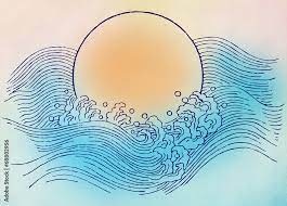Traditional Chinese Wave With Sun Pattern Stock Illustration | Adobe Stock