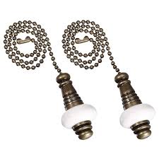 Ceiling Fan Pull Chain Ornaments Set Extension 12 Inch Light Pull Chains With White Ceramic Brushed Nickel Pendant Fan Lamp Portable Lighting Accessories Aliexpress