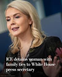 ICE agents arrested the former fiancée of White House press secretary  Karoline Leavitt's brother. She's in a Louisiana detention center fighting  deportation to her native Brazil. https://wapo.st/3XgIbzV