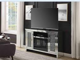 A wide variety of electric tv stand fireplace options are available to you, such as function, design style, and usage. Noralie Tv Stand Electric Fireplace 91775 By Acme In Mirror