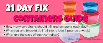 21 Day Fix Container Sizes And Portion Control Guide