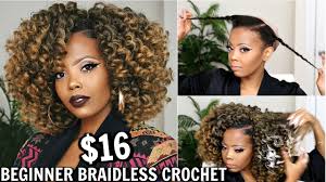 That's why youtuber sashie e tv crochets her hair as close as possible to the box, but not to the box once she plaits her natural hair. 16 Fastest Braidless Crochet U Part Wig Hack 4c Hair No Hair Out No Tension Beginners Tastepink Youtube