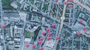 Via kortet kan du til enhver tid se, hvor den nærmeste hjertestarter er placeret. Hjerteloeber Giv Det Videre