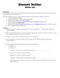 Bonueria • blog archive • gizmo exploration sheet answer key math. Element Builder Lab Document