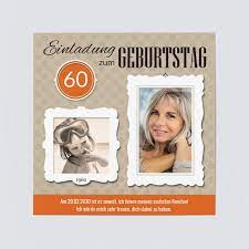 Zu einem besonderen anlass wie dem 60. Bilderrahmen Einladungskarten 60 Geburtstag