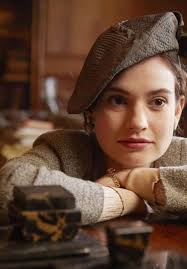 Lily James The Guernsey Literary And Potato Peel Pie Society 2018 The Guernsey Literary Lily James Peeling Potatoes