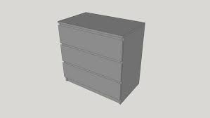 Do not contact me with unsolicited services or offers. Ikea Malm Chest Of 3 Drawers Grey 3d Warehouse