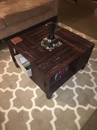 This coffee table is solid and. Crate Coffee Table With Hidden Compartment Woodworking