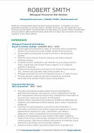 Learn about the key requirements, duties, responsibilities, and skills that should be in a financial officer job description. Financial Aid Advisor Resume Samples Qwikresume