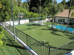 See more ideas about basketball court backyard, backyard, home basketball court. Pool Putting Green Tennis Court Basketball Court Now That S A Fun Backyard And Almost All Tennis Court Backyard Basketball Court Backyard Backyard Court