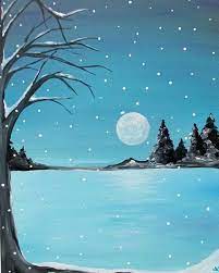 60 Easy And Simple Landscape Painting Ideas Winter Landscape Painting Easy Landscape Paintings Scenery Paintings