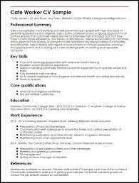 How to write a cv effectively: Cafe Worker Cv Example Myperfectcv