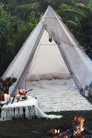 Glamping Boho Bohemian Style Camp Out In The Backyard Moroccan Wedding Blanket Kmart Teepee Tent Camping In Style Backyard Diy Tent Backyard Tent Tent