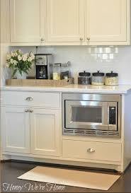 Honey We Re Home Built In Microwave Cabinet Kitchen Remodel Microwave Cabinet