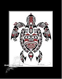 Alaska native artwork , the artists are john and mark tetpon, inupiaq eskimo. 8x10 Pacific Northwest Coast Art Native American Art Print Alaska Art Decor Haida Tlingit Turtle The Traveler Red Art Alaska Art Turtle Art