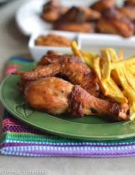 African Fried Chicken Plantain Fries Immaculate Bites Plantains Fried Chicken Pork Recipe Fried Chicken