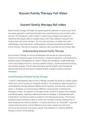 Kazumi - family therapy