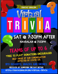 By clicking sign up you are agreeing to. Virtual Trivia Temple Chayai Shalom