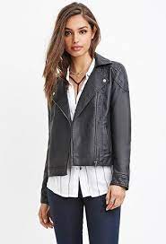 Quilted Faux Leather Moto Jacket Coats For Women Clothes Coats Jackets Women