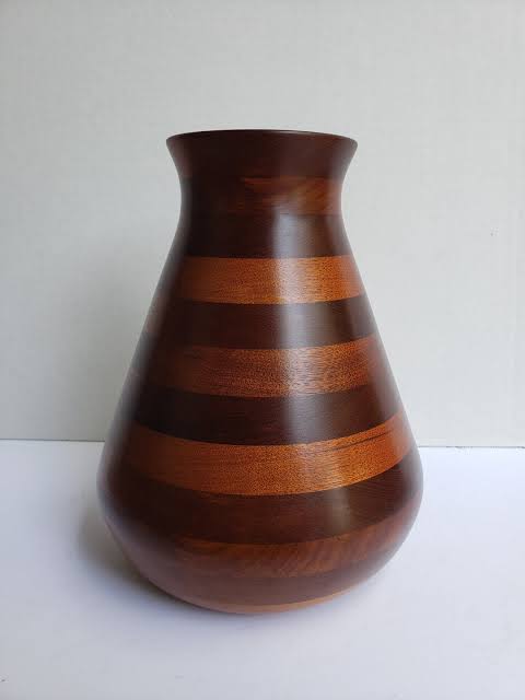 Large Mahogany Ring Vase With Slightly Flared Rim - L Cheney - Etsy