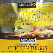 Removing the bone from chicken thighs is a quick and easy process. Ks Boneless Skinless Chicken Thighs Frozen 6 5lbs 1294445 South S Market