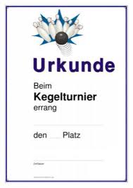 Urkunde Kegeln Kegelturnier Mit Rahmen Pdf Vorlage Zum Ausdrucken