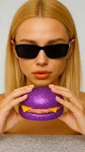 Eating The Purple Burger