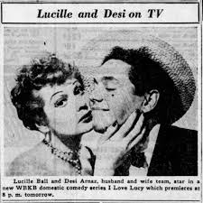 The classic TV show "I Love Lucy" premiered on October 15, 1951. Starring  Lucille Ball and Desi Arnaz, the show was filmed in front of a live studio  audience—an innovative technique at