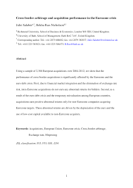 Arbitrage andy, ceo, and andy & company exists as a liquidity provider in the over the counter (otc) meme and media markets through arbitrage media. Pdf Cross Border Arbitrage And Acquisition Performance In The Eurozone Crisis