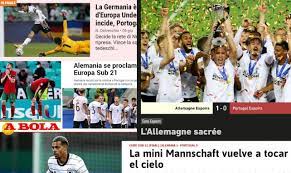Niederlage 1994, erneute niederlage 2015 und, wie man so schön sagt, aller guten dinge sind drei: U21 Triumph Internationale Presse Feiert Die Mini Mannschaft